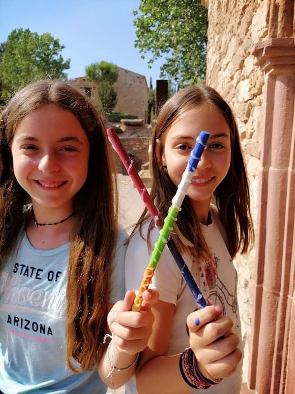 Niños en los campamentos de Oviedo